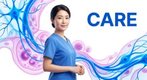 수술 후 회복 및 케어 과정을 상징하는 이미지